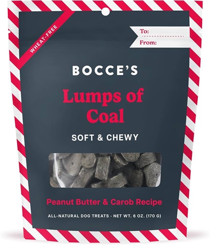 Bocce's Dog Treats Soft & Chewy Lumps of Coal Peanut Butter & Oats