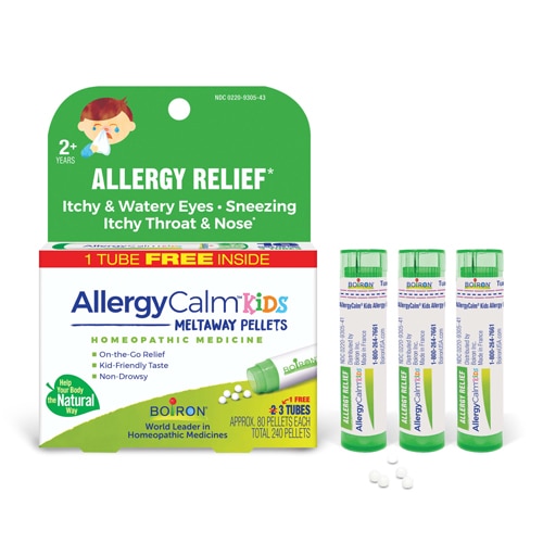 Boiron AllergyCalm Kids Pellets Allergy Relief-Itchy & Watery Eyes-Sneezing-Itchy Throat & Nose