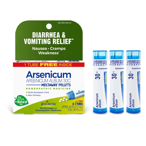 Boiron Arsenicum Album 30C Bonus Pack Diarrhea & Vomiting Relief-Nausea-Cramps-Weakness