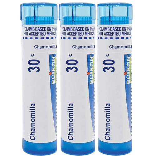 Boiron Chamomilla 30C to Alleviate Irritability Restlessness & Occasional Sleeplessness - 3 Tubes