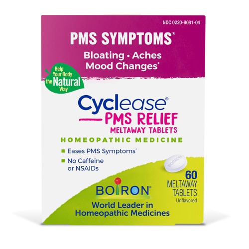 Boiron Cyclease PMS Tablets - PMS Relief-Discomfort-Aches-Bloating-Irritability