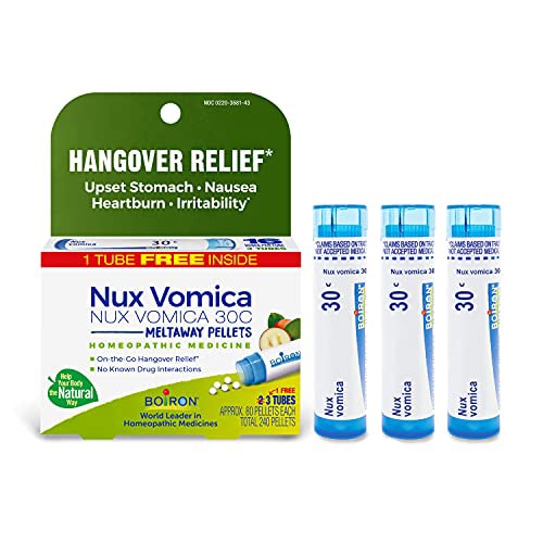 Boiron Nux Vomica 30C Bonus Pack Hangover Relief - Upset Stomach-Nausea-Heartburn-Irritability