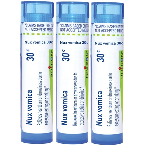 Boiron Nux Vomica 30C Indigestion Relief Bonus Pack - 3 Tubes