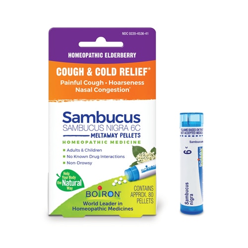 Boiron Sambucus 6C Single Pack Cough & Cold Relief-Painful Cough-Hoarseness-Nasal Congestion