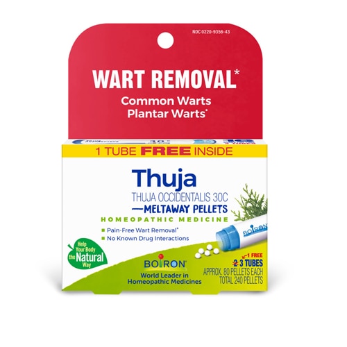 Boiron Thuja Occidentalis 30C Bonus Pack Wart Removal-Common Warts-Plantar Warts