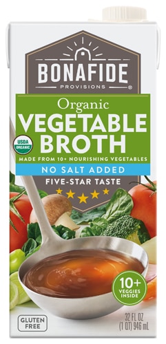 Bonafide No Salt Added Organic Vegetable Broth