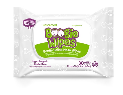 Boogie Gentle Saline Nose Wipes Unscented