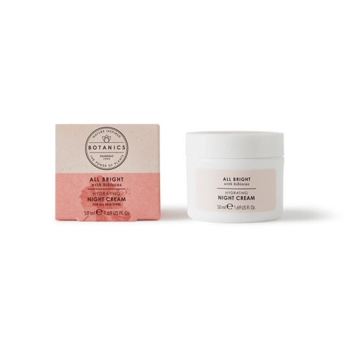 Botanics Hydrating Night Cream All Bright with Hibiscus