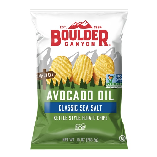 Boulder Canyon Avocado Oil Kettle Style Potato Chips Classic Sea Salt