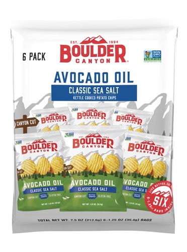 Boulder Canyon Avocado Oil Kettle Style Potato Chips Classic Sea Salt