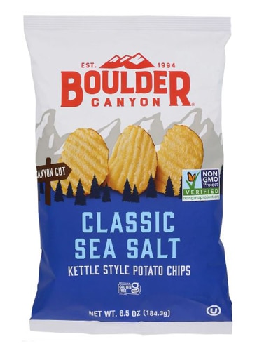 Boulder Canyon Potato Chips Kettle Style Canyon Cut Classic Sea Salt