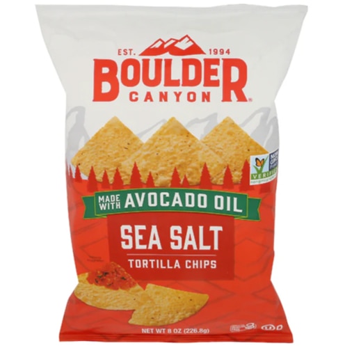 Boulder Canyon Tortilla Chips Made with Avocado Oil Sea Salt