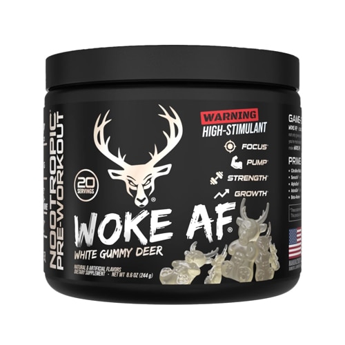 Bucked Up Woke AF High-Stimulant Pre-Workout White Gummy Deer