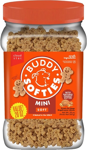 Buddy Softies Soft & Chewy Dog Treats Peanut Butter