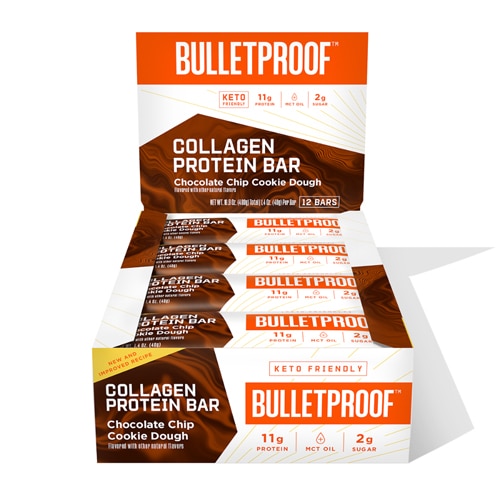 Bulletproof Collagen Protein Bars Chocolate Chip Cookie Dough