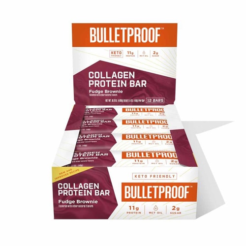 Bulletproof Collagen Protein Bars Fudge Brownie