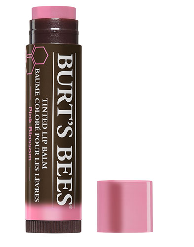 Burt's Bees 100% Natural Tinted Lip Balm Pink Blossom with Shea Butter & Botanical Waxes