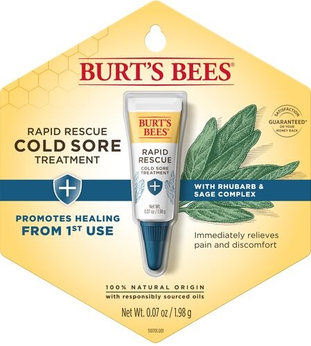 Burt's Bees Rapid Rescue Rhubarb & Sage Complex Cold Sore Treatment