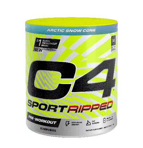 C4 Sport Ripped - Pre-Workout - NSF Certified for Sport Artic Snow Cone