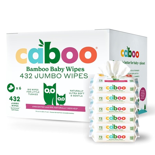 Caboo Baby Wipes Jumbo Unscented