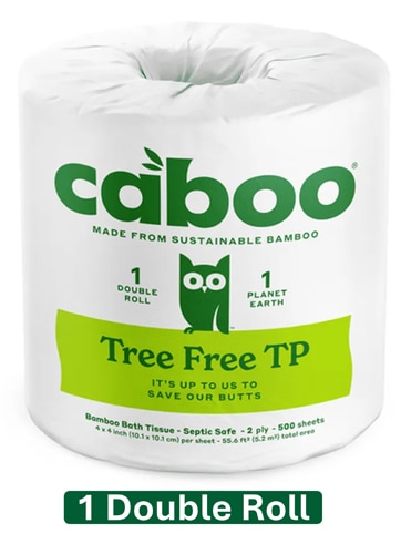 Caboo Bathroom Tissue Tree Free Bamboo Plastic Free 2-Ply 500 Sheets