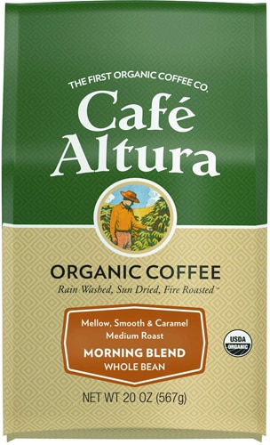 Cafe Altura Organic Coffee Medium Roast Whole Bean Morning Blend