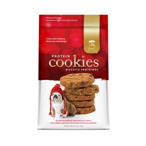 Caledon Farms Dog Protein Cookies Holiday Turkey with Cranberry