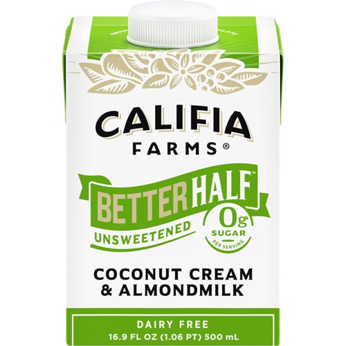 Califia Farms Dairy Free Unsweetened Better Half Almond Milk Half and Half