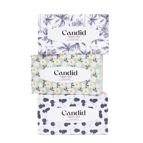 Candid Bamboo Facial Tissue 3-Ply 134 Tissue Box