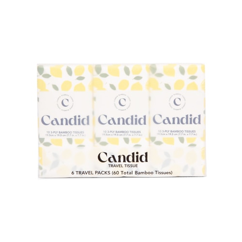 Candid Facial Tissue 3-Ply Bamboo 10 Sheet Travel Pack