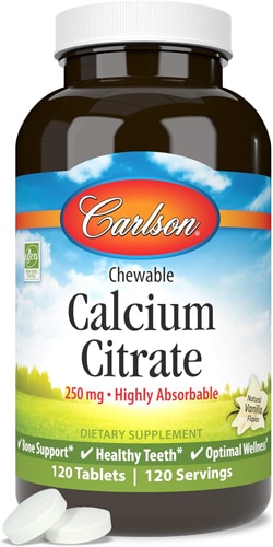 Carlson Chewable Calcium Citrate Vanilla