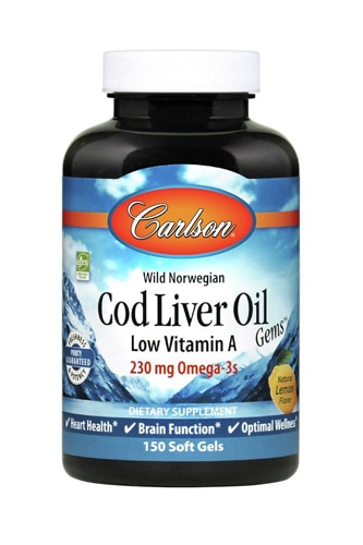 Carlson Cod Liver Oil Gems™ Low Vitamin A Lemon