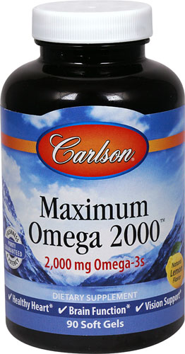 Carlson Maximum Omega 2000™ Natural Lemon