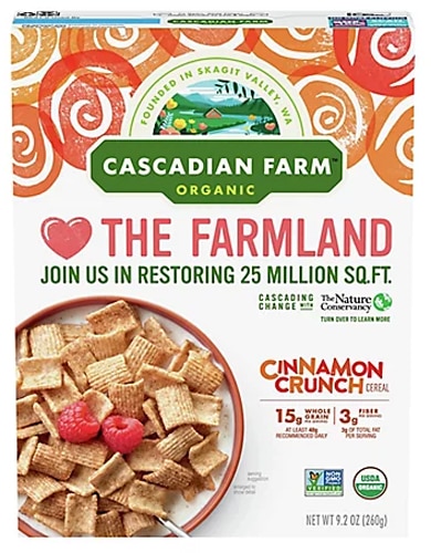 Cascadian Farm Organic Cereal Cinnamon Crunch