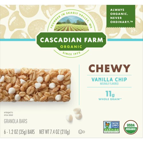 Cascadian Farm Organic Chewy Granola Bars Vanilla Chip