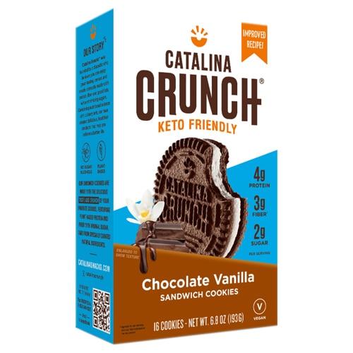 Catalina Crunch Keto Sandwich Cookies Chocolate Vanilla