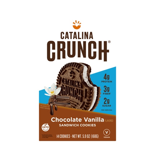 Catalina Crunch Sandwich Cookies Chocolate Vanilla