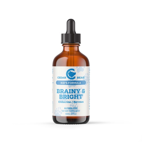 Cedar Bear Kid's Formula Brainy & Bright Endocrine Nervous Herbal Supplement