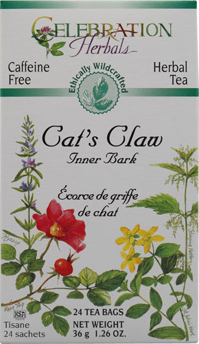 Celebration Herbals Herbal Tea Caffeine Free Cat's Claw Inner Bark