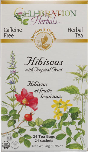 Celebration Herbals Organic Hibiscus with Tropical Fruit Tea Caffeine Free