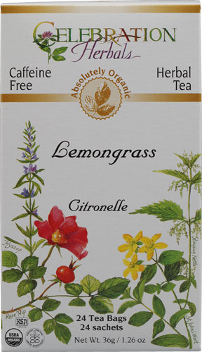 Celebration Herbals Organic Lemongrass Tea Caffeine Free