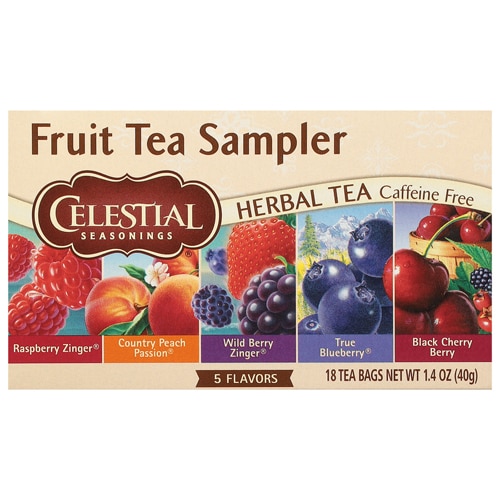 Celestial Seasonings Herbal Tea Sampler Caffeine Free Assorted Fruit