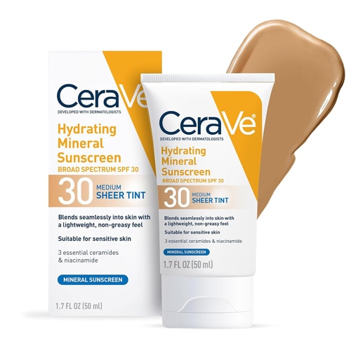 CeraVe Hydrating Mineral Sunscreen Sheer Tint SPF 30 - Medium