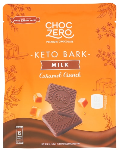 ChocZero Keto Bark Milk Chocolate Caramel Crunch