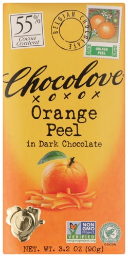 Chocolove Fair Trade Dark Chocolate Bar Orange Peel