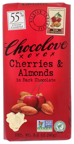 Chocolove Kosher Dark Chocolate Bar Cherries & Almonds