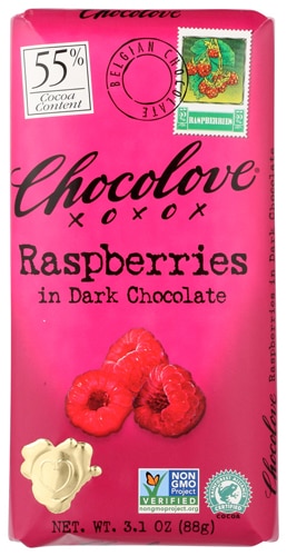 Chocolove Kosher Dark Chocolate Bar Raspberries