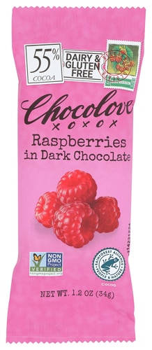 Chocolove Kosher Raspberries in Dark Chocolate Bar 55%