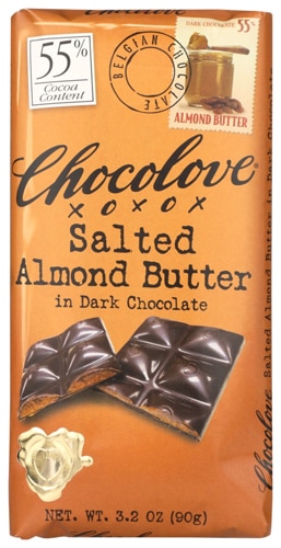 Chocolove Kosher Salted Almond Butter in Dark Chocolate 55%