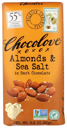 Chocolove Non-GMO Dark Chocolate Bar Almonds & Sea Salt